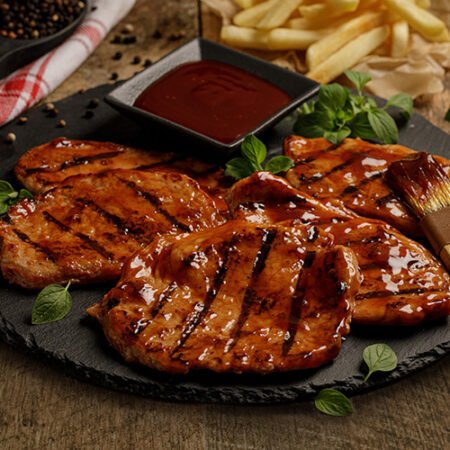 FILETE DE CERDO A PLANCHA CON TOSTONES